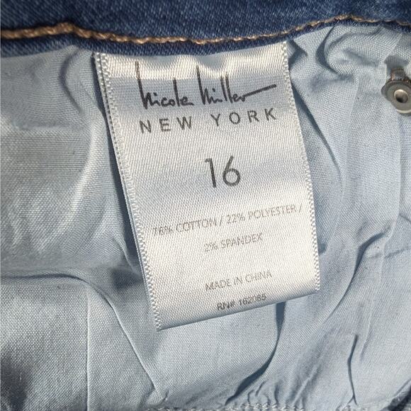 Nicole Miller Jeans Womens Size 16 Blue Soho High Rise Ankle Skinny Jeans - Picture 5 of 9